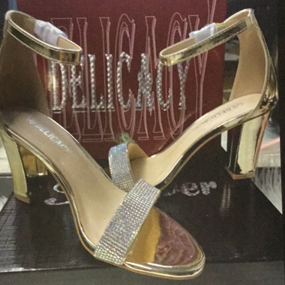 Delicacy Gold and Silver Women's Heels